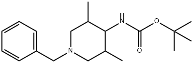 Tert-butyl N-(1-benzyl-3,5-dimethylpiperidin-4-yl)carbamate Structure