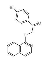 1-(4-bromophenyl)-2-isoquinolin-1-ylsulfanyl-ethanone structure