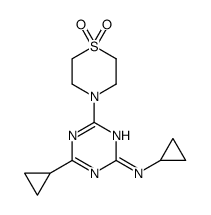 N,4-dicyclopropyl-6-(1,1-dioxo-1,4-thiazinan-4-yl)-1,3,5-triazin-2-amine Structure