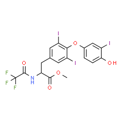 METHYL 3-(4-(4-HYDROXY-3-IODOPHENOXY)-3,5-DIIODOPHENYL)-2-(2,2,2-TRIFLUOROACETAMIDO)PROPANOATE结构式