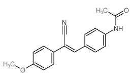 Acetamide,N-[4-[2-cyano-2-(4-methoxyphenyl)ethenyl]phenyl]-结构式