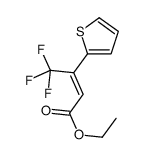 ethyl (E)-4,4,4-trifluoro-3-thiophen-2-ylbut-2-enoate结构式