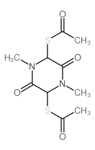 3,6-bis(acetylsulfanyl)-1,4-dimethyl-piperazine-2,5-dione结构式