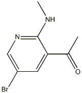 1-(5-Bromo-2-methylamino-pyridin-3-yl)-ethanone结构式