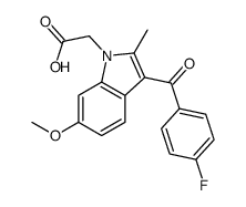 3-(p-Fluorobenzoyl)-6-methoxy-2-methyl-1H-indole-1-acetic acid结构式