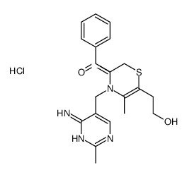 N-[(4-amino-2-methylpyrimidin-5-yl)methyl]-N-[(Z)-5-hydroxy-3-(3-oxo-3-phenylpropyl)sulfanylpent-2-en-2-yl]formamide,hydrochloride结构式