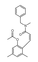 2-[(Z)-2-(benzylmethylcarbamoyl)vinyl]-3,5-dimethylphenyl acetate结构式