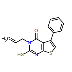 Thieno[2,3-d]pyrimidin-4(1H)-one, 2,3-dihydro-5-phenyl-3-(2-propen-1-yl)-2-thioxo- Structure