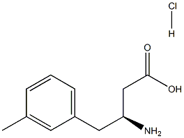 (S)-3-氨基-4-(m-甲苯基)丁酸盐酸结构式