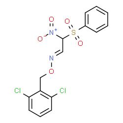 2-NITRO-2-(PHENYLSULFONYL)ACETALDEHYDE O-(2,6-DICHLOROBENZYL)OXIME Structure