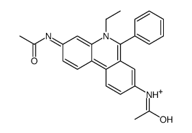 N-(3-acetamido-5-ethyl-6-phenylphenanthridin-5-ium-8-yl)acetamide Structure