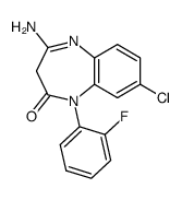 4-amino-8-chloro-1-(2-fluoro-phenyl)-1,3-dihydro-benzo[b][1,4]diazepin-2-one Structure