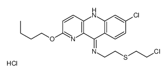 2-butoxy-7-chloro-N-[2-(2-chloroethylsulfanyl)ethyl]benzo[b][1,5]naphthyridin-1-ium-10-amine,chloride结构式