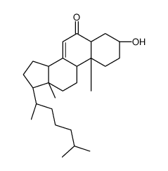 (3S,5R,9R,10R,13R,14R,17R)-3-hydroxy-10,13-dimethyl-17-[(2R)-6-methylheptan-2-yl]-1,2,3,4,5,9,11,12,14,15,16,17-dodecahydrocyclopenta[a]phenanthren-6-one结构式