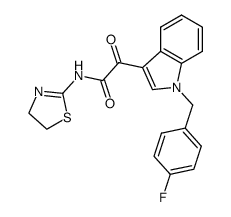 N-(4,5-dihydrothiazol-2-yl)-2-[1-(4-fluorobenzyl)-1H-indol-3-yl]-2-oxo-acetamide Structure