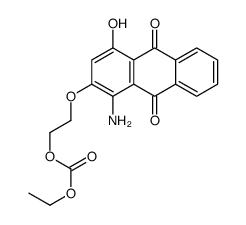 2-[(1-amino-9,10-dihydro-4-hydroxy-9,10-dioxo-2-anthryl)oxy]ethyl ethyl carbonate structure