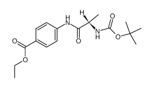 Ethyl tert.butyloxycarbonyl-L-alanyl-p-aminobenzoat Structure