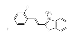 2-[(E)-2-(2-chlorophenyl)ethenyl]-3-methyl-benzothiazole结构式