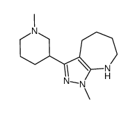 Pyrazolo[3,4-b]azepine, 1,4,5,6,7,8-hexahydro-1-methyl-3-(1-methyl-3-piperidinyl)- (9CI)结构式