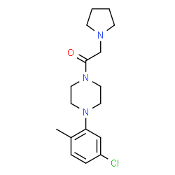 Piperazine, 1-(5-chloro-2-methylphenyl)-4-(1-pyrrolidinylacetyl)- (9CI) structure