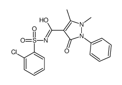 N-(2-chlorophenyl)sulfonyl-1,5-dimethyl-3-oxo-2-phenylpyrazole-4-carboxamide Structure