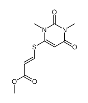 3-(1,3-dimethyl-2,6-dioxo-1,2,3,6-tetrahydro-pyrimidin-4-ylsulfanyl)-acrylic acid methyl ester结构式