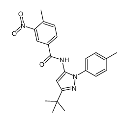 N-(3-tert-butyl-1-p-tolyl-1H-pyrazol-5-yl)-4-methyl-3-nitrobenzamide结构式