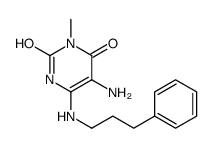 5-amino-3-methyl-6-(3-phenylpropylamino)-1H-pyrimidine-2,4-dione Structure