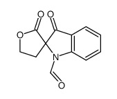 1'-formyl-4,5-dihydrospiro[furan-3(2H),2'-[2H]indole]-2,3'(1'H)-dione结构式