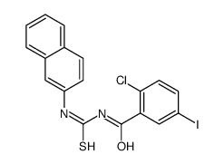 2-chloro-5-iodo-N-(naphthalen-2-ylcarbamothioyl)benzamide Structure