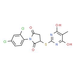 1-(2,4-dichlorophenyl)-3-[(4,6-dihydroxy-5-methyl-2-pyrimidinyl)thio]-2,5-pyrrolidinedione picture