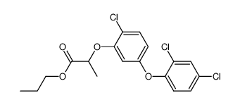 2-[2-Chloro-5-(2,4-dichloro-phenoxy)-phenoxy]-propionic acid propyl ester Structure