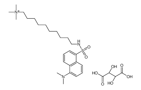 1-(5-dimethylaminonaphthalene 1-sulfonamido)decane-10-trimethylammonium结构式