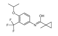 1-methyl-N-[4-propan-2-yloxy-3-(trifluoromethyl)phenyl]cyclopropane-1-carboxamide结构式