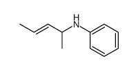 (E)-N-(pent-3-en-2-yl)aniline结构式