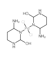 6-amino-3,6-dihydropyrimidin-2-one; 4-amino-3H-pyrimidin-2-one; dichloropalladium结构式