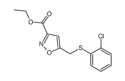 ethyl 5-[(2-chlorophenyl)sulfanylmethyl]-1,2-oxazole-3-carboxylate结构式