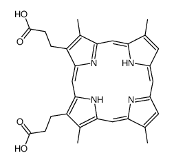 3,7,13,17-Tetramethyl-21H,23H-porphyrin-2,18-dipropanoic acid结构式