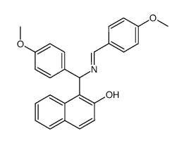 1-(((4-methoxybenzylidene)amino)(4-methoxyphenyl)methyl)naphthalen-2-ol Structure