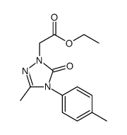 1H-1,2,4-Triazole-1-acetic acid, 4,5-dihydro-3-methyl-4-(4-methylphenyl)-5-oxo-, ethyl ester结构式