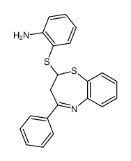 2-(2-aminophenylthio)-4-phenyl-2,3-dihydro-1,5-benzothiazepine Structure