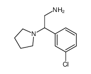 2-(3-氯苯基)-2-吡咯烷-1-乙胺结构式