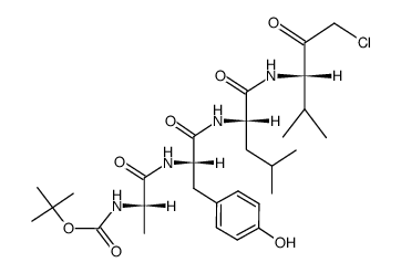 Boc-Ala-Tyr-Leu-Val-CH2Cl结构式