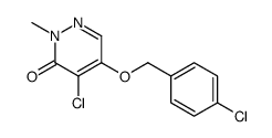 4-chloro-5-[(4-chlorophenyl)methoxy]-2-methylpyridazin-3-one结构式