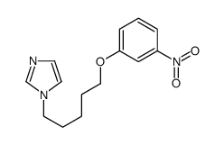 1-[5-(3-nitrophenoxy)pentyl]imidazole结构式