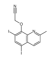 2-(5,7-diiodo-2-methylquinolin-8-yl)oxyacetonitrile Structure