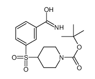 4-(3-羧基苯磺酰基)-哌嗪-1-羧酸叔丁酯结构式