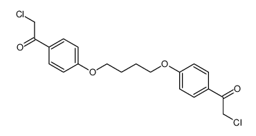 2-chloro-1-[4-[4-[4-(2-chloroacetyl)phenoxy]butoxy]phenyl]ethanone Structure