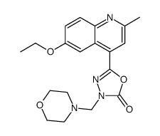 5-(6-Ethoxy-2-methyl-quinolin-4-yl)-3-morpholin-4-ylmethyl-3H-[1,3,4]oxadiazol-2-one结构式