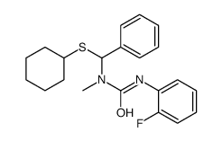 1-[cyclohexylsulfanyl(phenyl)methyl]-3-(2-fluorophenyl)-1-methylurea结构式